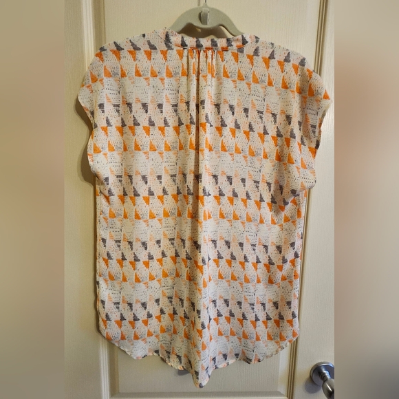 DANIEL RAINN Shortsleeve Flowy Women's Blouse | Top. Size Small. 🧡🩶 - Picture 3 of 7